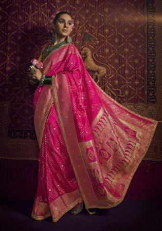 Picture of Comely Silk Pink Saree