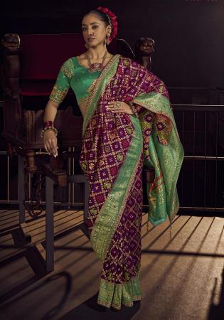 Picture of Classy Silk Purple Saree