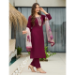 Picture of Statuesque Rayon Saddle Brown Readymade Salwar Kameez