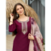 Picture of Statuesque Rayon Saddle Brown Readymade Salwar Kameez