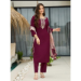 Picture of Statuesque Rayon Saddle Brown Readymade Salwar Kameez