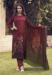 Picture of Alluring Crepe Maroon Straight Cut Salwar Kameez