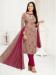 Picture of Classy Crepe Rosy Brown Straight Cut Salwar Kameez