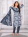 Picture of Enticing Crepe Slate Grey Straight Cut Salwar Kameez
