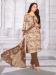 Picture of Crepe Antique White Straight Cut Salwar Kameez