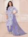 Picture of Crepe Light Steel Blue Straight Cut Salwar Kameez