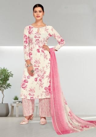 Picture of Ravishing Crepe Light Coral Straight Cut Salwar Kameez