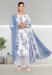 Picture of Crepe Light Steel Blue Straight Cut Salwar Kameez