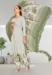 Picture of Statuesque Crepe White Smoke Straight Cut Salwar Kameez
