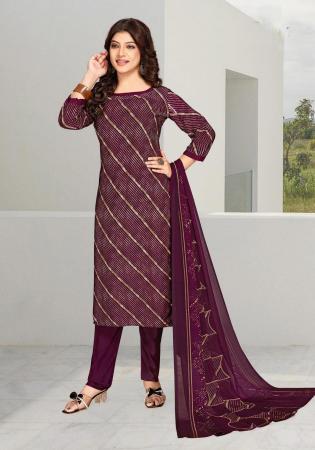 Picture of Crepe Dark Olive Green Straight Cut Salwar Kameez
