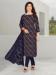 Picture of Crepe Dark Slate Grey Straight Cut Salwar Kameez