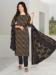 Picture of Wonderful Crepe Dark Khaki Straight Cut Salwar Kameez