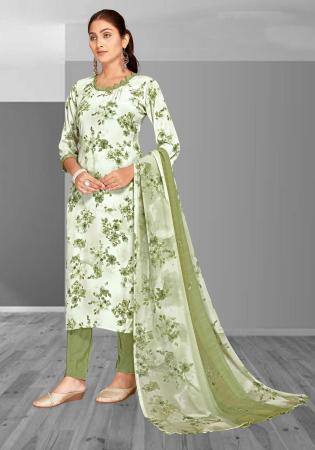 Picture of Admirable Crepe Dark Khaki Straight Cut Salwar Kameez