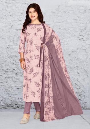 Picture of Amazing Crepe Beige Straight Cut Salwar Kameez