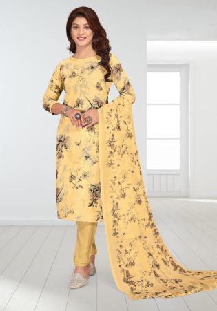 Picture of Crepe Navajo White Straight Cut Salwar Kameez