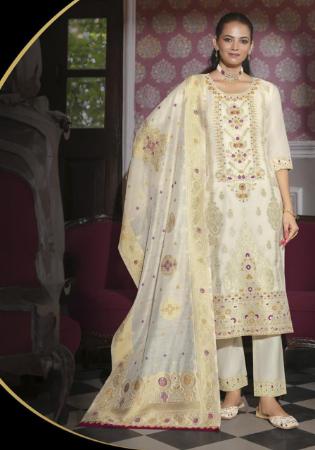 Picture of Grand Silk Beige Readymade Salwar Kameez