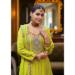 Picture of Elegant Chiffon Golden Rod Readymade Salwar Kameez