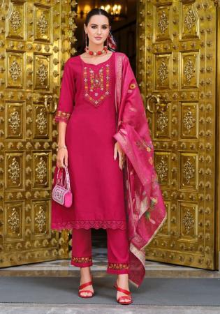 Picture of Beauteous Chiffon Hot Pink Readymade Salwar Kameez