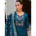 Picture of Delightful Chiffon Teal Readymade Salwar Kameez