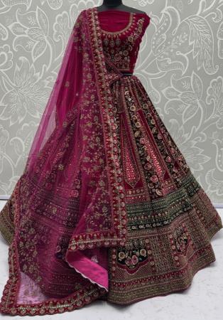 Picture of Exquisite Chiffon Maroon Lehenga Choli