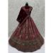 Picture of Exquisite Chiffon Maroon Lehenga Choli