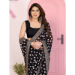 Picture of Good Looking Georgette Black Saree