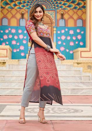 Picture of Bewitching Rayon Maroon Kurtis & Tunic