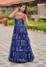 Picture of Charming Georgette Midnight Blue Readymade Gown