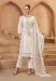 Picture of Cotton Ghost White Straight Cut Salwar Kameez