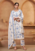 Picture of Elegant Cotton Off White Straight Cut Salwar Kameez