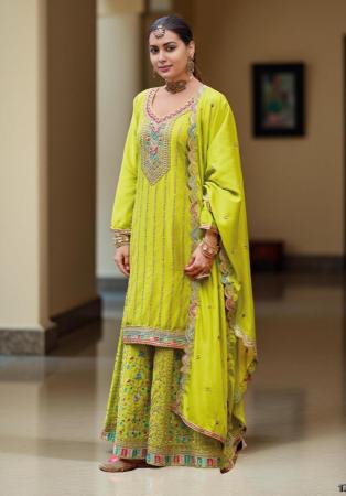 Picture of Chiffon Dark Golden Rod Readymade Salwar Kameez