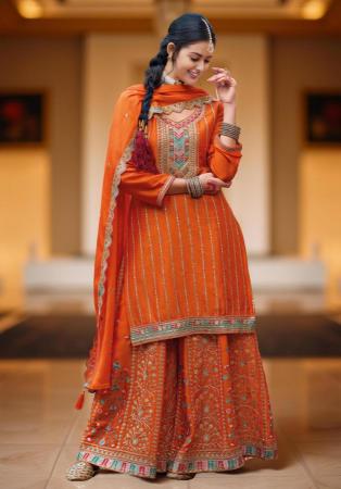 Picture of Taking Chiffon Chocolate Readymade Salwar Kameez