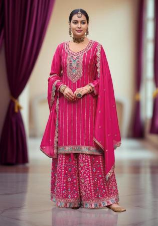 Picture of Wonderful Chiffon Light Pink Readymade Salwar Kameez