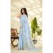 Picture of Ideal Linen & Silk Light Steel Blue Saree