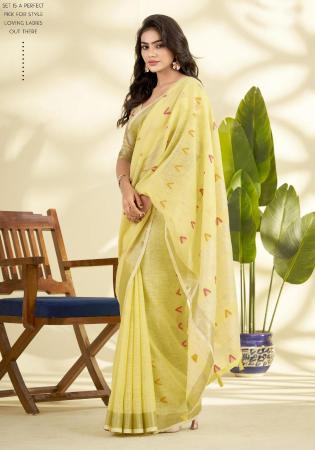 Picture of Marvelous Linen & Silk Khaki Saree