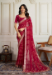 Picture of Well Formed Georgette Dark Salmon Saree