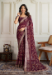 Picture of Wonderful Georgette Dark Magenta Saree