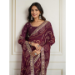 Picture of Wonderful Georgette Dark Magenta Saree