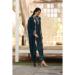 Picture of Georgette Dark Slate Grey Straight Cut Salwar Kameez