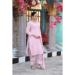 Picture of Shapely Georgette Pink Straight Cut Salwar Kameez
