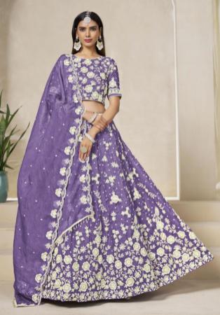 Picture of Marvelous Chiffon Light Slate Grey Lehenga Choli