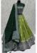 Picture of Excellent Georgette Dark Olive Green Lehenga Choli