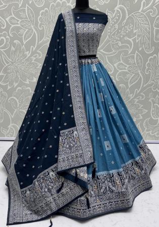 Picture of Amazing Georgette Midnight Blue Lehenga Choli