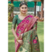 Picture of Magnificent Silk Medium Violet Red Saree