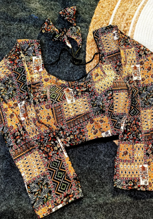 Picture of Delightful Cotton Black Designer Blouse