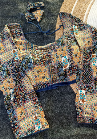 Picture of Magnificent Cotton Dim Gray Designer Blouse