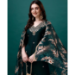 Picture of Well Formed Cotton Dark Green Readymade Salwar Kameez