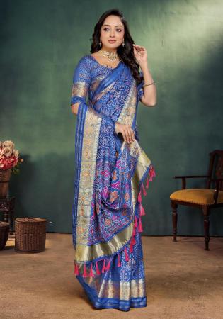 Picture of Ravishing Silk Midnight Blue Saree