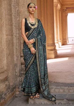 Picture of Resplendent Silk Black Saree