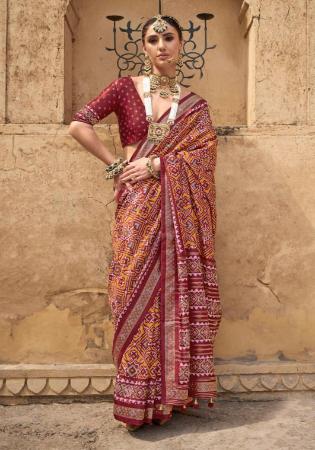 Picture of Pretty Silk Sandy Brown Saree